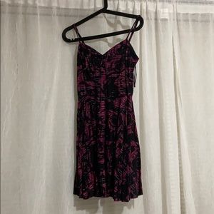 Purple and black floral dress.